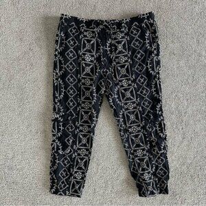Johnny Was Peaches All Over Embroidered Pants Joggers Pete & Greta - Large